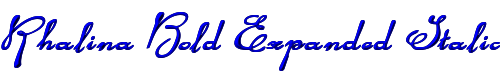 Rhalina Bold Expanded Italic 