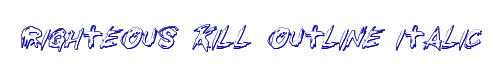 Righteous Kill Outline Italic 