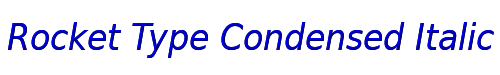 Rocket Type Condensed Italic 