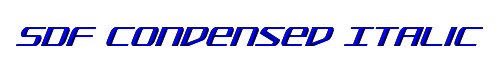 SDF Condensed Italic 