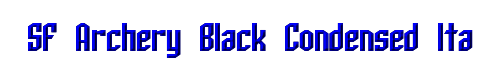 SF Archery Black Condensed Italic 