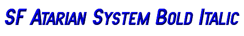 Click to use SF Atarian System Bold Italic SF Atarian System Bold Italic