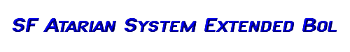Click to use SF Atarian System Extended Bold Italic SF Atarian System Extended Bold Italic