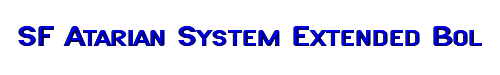 Click to use SF Atarian System Extended Bold SF Atarian System Extended Bold