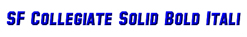 SF Collegiate Solid Bold Italic 