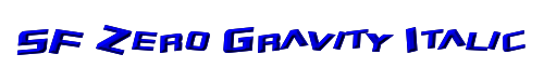 Click to use SF Zero Gravity Italic SF Zero Gravity Italic