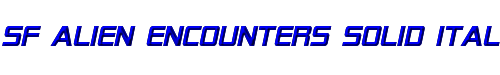 SF Alien Encounters Solid Italic 