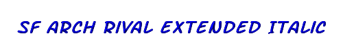 SF Arch Rival Extended Italic 
