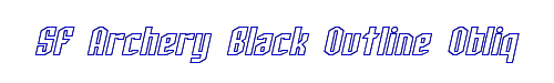 SF Archery Black Outline Oblique 