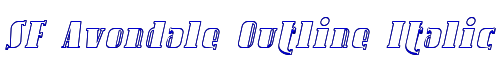 SF Avondale Outline Italic 