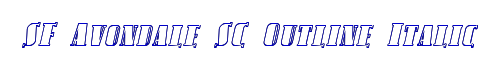 SF Avondale SC Outline Italic 