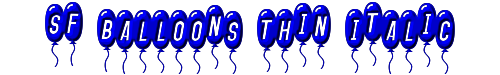 SF Balloons Thin Italic 