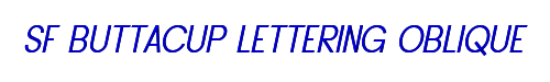 SF Buttacup Lettering Oblique 