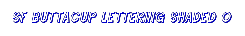 SF Buttacup Lettering Shaded Oblique 