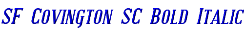 SF Covington SC Bold Italic 