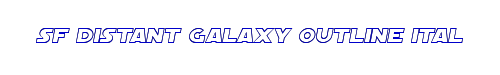 SF Distant Galaxy Outline Italic 