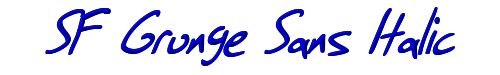 SF Grunge Sans Italic 