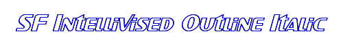 SF Intellivised Outline Italic 