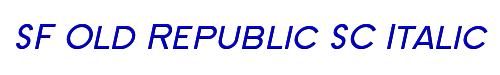 SF Old Republic SC Italic 