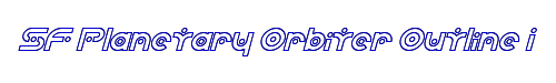 SF Planetary Orbiter Outline Italic 
