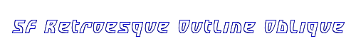 SF Retroesque Outline Oblique 