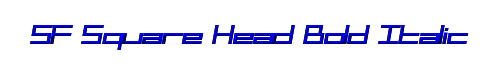 SF Square Head Bold Italic 