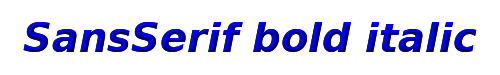 SansSerif bold italic 