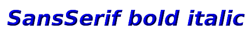 SansSerif bold italic 