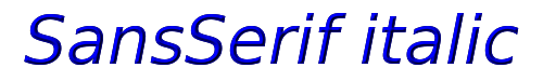 SansSerif italic 