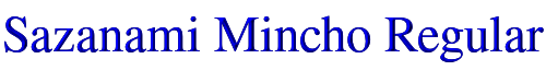 Sazanami Mincho Regular 