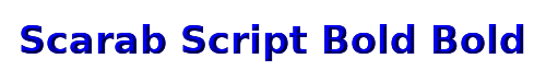 Scarab Script Bold Bold 