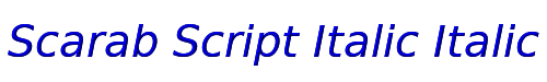 Scarab Script Italic Italic 