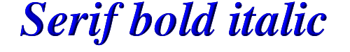 Serif bold italic 