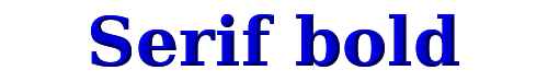 Serif bold 