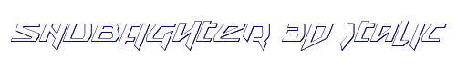 Snubfighter 3D Italic 