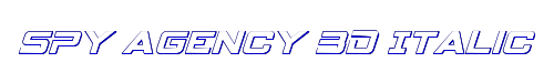Spy Agency 3D Italic 