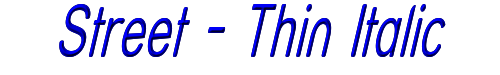 Street - Thin Italic 
