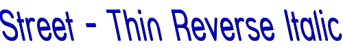 Street - Thin Reverse Italic 