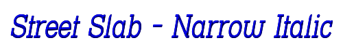 Street Slab - Narrow Italic 