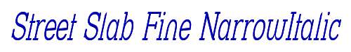 Street Slab Fine NarrowItalic 