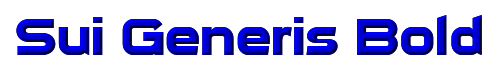 Sui Generis Bold 