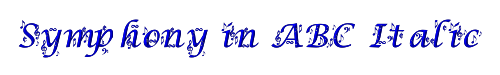 Symphony in ABC Italic 