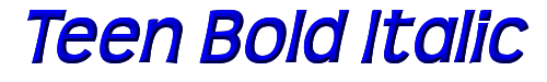 Teen Bold Italic 