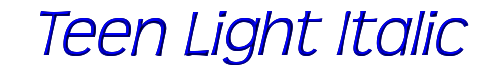 Teen Light Italic 