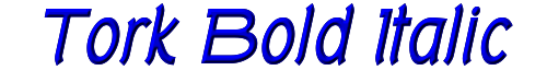 Tork Bold Italic 