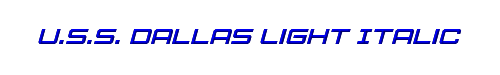 U.S.S. Dallas Light Italic 