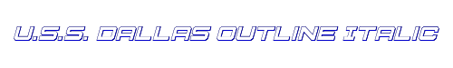 U.S.S. Dallas Outline Italic 