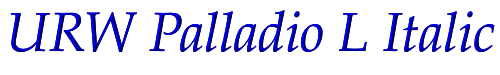 Click to use URW Palladio L Italic URW Palladio L Italic