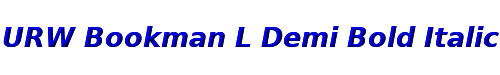URW Bookman L Demi Bold Italic 