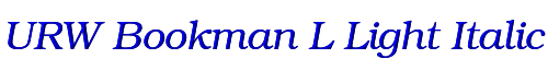 URW Bookman L Light Italic 